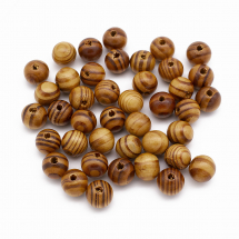 Намистини Дерев'яні Круглі, Колір: Коричневий, Розмір: 16мм, Отвір: 4мм, близько 40шт/50г, (13WB24966)