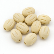 Намистини Дерев'яні Овальні, Колір: Білий, Розмір: 29.5-30х21мм, Отвір 4-5мм, (13WB24973)