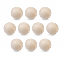Naturalne Drewniane Okrągłe Kulki, Dekoracyjne, do DIY, Surowe, bez otworu, Beżowy, 24~25mm, 10szt (13WB24995)