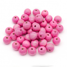 Koraliki Drewniane Malowany 20х18mm Różowy około 38szt/100g (13WB25019)