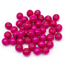 Koraliki Drewniane Barwione 20x18mm Kolor: Ciemny Rózowy 38szt/100g (13WB25021)