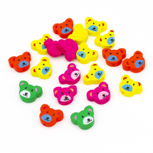 Koraliki Drewniane 15.5х20х6.5mm Mieszaj kolory 20szt (13WB25057)