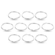 Кільце Замочок, для Брілків та Ключів, Залізне, Колір: Срібло, Розмір 35х3мм, (13WB25084)