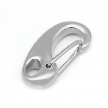 Застібка для брелків Нержавіюча Сталь, Серце, Розмір: 26x12.5x6мм, Отвір 6х4мм, (13WB25091)