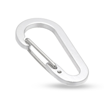 Карабін для Ключів, Алюміній, Колір: Срібло, Розмір 60.5x30.5x9 мм, (13WB25093)