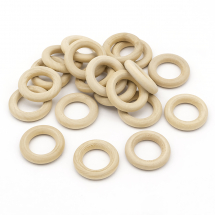 Конектор Кільце Дерево, Колір: Бежевий, Розмір: 24х6мм, Отвір 12мм, (13WB25142)