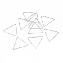 Конектор Трикутник, Латунь, Колір: Срібло, Розмір: 23.5x27x0.8мм, Внутрішній Розмір 22x24мм, (13WB25146)