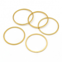 Конектор Кільце, Нержавіюча Сталь, Колір: Золото, Розмір: Діаметр 12мм, Товщина 0.8мм, (13WB25156)