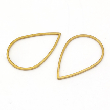 Конектор Кільце, Крапля з Нержавіючої Сталі, Колір: Золото, Розмір: 25.5x16.5x0.8мм, Внутрішній діаметр 23.5x15.5мм, (13WB25171)