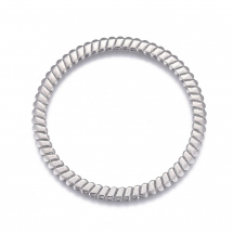 Конектор Кільце з Нержавіючої Сталі, Лазерне різання, Колір: Сталь, Розмір: 35.5x1 мм, Внутрішній діаметр 29.5мм, (13WB25173)