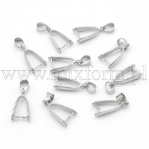 Тримачі для Кулонів та Підвісок Латунні, Платина, 19x10x4, Отвір 4х5мм, (13WB25192)