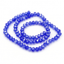 Koraliki Szklane Kryształowe Galwanizacja Fasetowane, 6x4mm 92szt/35cm/sznur (13WB25210)