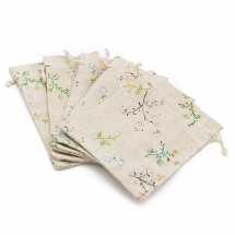 Пакувальний Мішечок Полікоттон, з Куліською, з Принтом, Колір: Різнокольоровий, Розмір: 18х13см, (13WB25301)