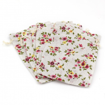 Пакувальний Мішечок Полікоттон, з Принтом, з Куліською, Колір: Різнокольоровий, Розмір: 18х13см, (13WB25303)