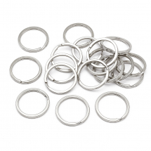 Кільце Замочок для Брілків та Ключів Залізне, Платина, 30мм, Діаметр Усередині 24мм, (13WB25344)