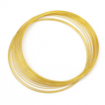 Drut Pamięciowy do Naszyjników Collar, Stalowy, Złoty, 115x1.0mm, 20żeberek (13WB25516)