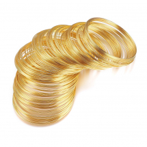 Drut Pamięciowy do Bransoletek, Stalowy, 60x0.8mm, Złoto, 100żeberek (13WB25531)