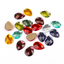 Dżety do Przyszycia Akryl 21x15x5mm Kolor: Mix Kolorów 20szt (13WB25554)