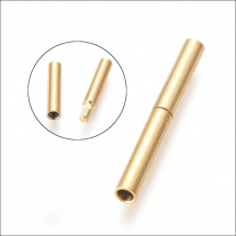 Zapięcie Bagnetowe Stal Nierdzewna, Kolor: Złoto, 21х2.5mm, Otwór 1.5mm, 1szt (13WB26026)