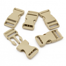 Zapięcie Fastex, Plastikowy, do Bransoletek ze Sznurka, Beżowy, 5х32х12mm, Otwór 4х25mm, 5szt (13WB26084)