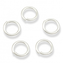 Srebro 925, Kółeczka Ogniwka Pojedyncze, Otwarte, 5x0.75mm, Średnica Wewnętrzna 3.5mm, 5 szt (13WB26099)