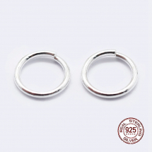 Srebro 925 Kółeczka Ogniwka Pojedyncze, Otwarte, 8x1mm, Średnica Wewnętrzna 6mm, 2 szt (13WB26102)