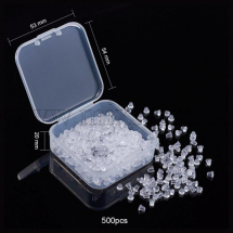 Zaślepki Plastikowe Przezroczyste 4x4mm Otwór 1mm 500szt (13WB26139)