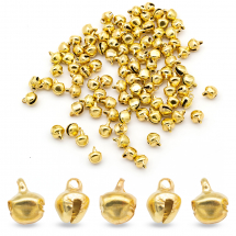 Кулони Підвіски Дзвіночки Залізні, Золото, 8х6мм, Отвір 1мм, (13WB26140)