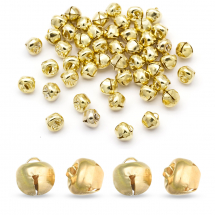 Zawieszki Dzwoneczki, do Rękodzieła i Biżuterii, Żelazne, Złoty, 10x10x10mm, 50szt (13WB26145)