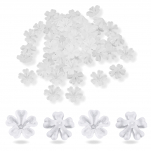 Шапочки для Намистин Акрил, Матові, Квітка, Колір: Прозорий, Розмір: 16х16.5х6мм, Отвір: 1.2мм, (13WB26189)