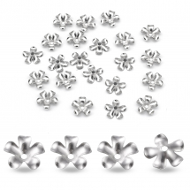 Шапочки для Намистин, Нержавіюча Сталь, Квітка, Розмір 8.5x9x2мм, Отвір 1.2мм, (13WB26200)