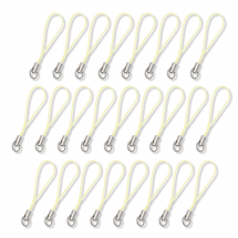 Шнур з Петлею з Латуні та Нейлону, Основа Фурнітура для Брелоків, Жовтий, 60мм, Кільце 8мм, (13WB26214)