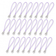 Шнур з Петлею з Латуні та Нейлону, Основа Фурнітура для Брелоків, Бузковий, 60мм, Кільце 8мм, (13WB26217)