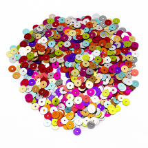 Паєтки Пластикові Круглі, Мікс, 6х0.2мм, Отвір 1мм, близько 4200шт/50г, (13WB26419)