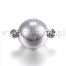 Zapięcie Magnetyczne Stal Nierdzewna Okrągła 15x10mm Otwór 1mm, 1szt (13WB26539)