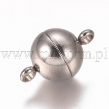 Zapięcie Magnetyczne Stal Nierdzewna Okrągła 16x10mm Otwór 2mm 1szt (13WB26547)