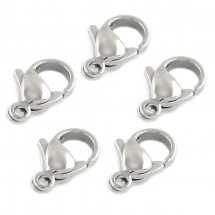 Zapięcie Karabińczyk-Lobster, Stal Chirurgiczna, do Rękodzieła i Biżuterii, Polerowana, 9x6x3mm, 5szt (13WB26777)