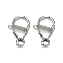 Zapięcie Karabińczyki Polerowana Stal Medyczna, do Rękodzieła i Biżuterii, 19х12х5mm, Otwór 3mm, 2szt (13WB26778)