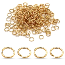 Кільця Одинарні Відкриті З’єднувальні Нержавіюча Сталь, Золото, 4х0.5мм, (13WB27053)