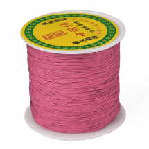 Sznurek Nylonowy Pleciony, Jasny Różowy, 0.8mm, 90m/ szpula (13WB27484)