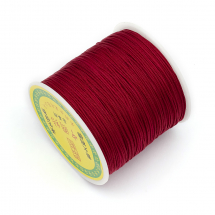 Sznurek Nylonowy Pleciony do Tworzenia Biżuterii, Ceglasty, 0.8mm, około 90m/ szpula (13WB27486)