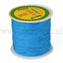 Sznurek Nylonowy, Pleciony do Tworzenia Biżuterii, Niebieski, 0.8mm, 90m/ szpula (13WB27501)