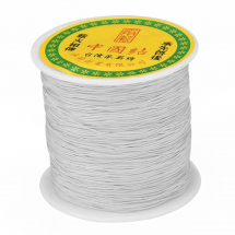 Sznurek Nylonowy Pleciony do Tworzenia Biżuterii, Jasnoszary, 0.8mm, około 90m/ szpula (13WB27502)