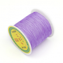 Sznurek Nylonowy, Pleciony, do Tworzenia Biżuterii, Kolor: Liliowy, 0.5mm, około 135m/szpula (13WB27504)