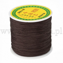 Sznurek Nylonowy, Pleciony do Tworzenia Biżuterii, Ciemny Brąz, 0.8mm, 135m/szpula (13WB27508)