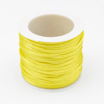 Sznurek Nylonowy Pleciony Okrągły do Makramy i Bransoletek 2mm Kolor: Zółty ok. 10m/szpula (13WB27530)