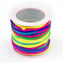 Sznurek Nylonowy Pleciony Okrągły, do Makramy i Bransoletek, Wielokolorowy, 2mm, 10m/szpula (13WB27534)