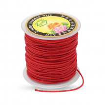 Sznurek Nylonowy Pleciony, Czerwony, 2mm, 23m/szpula (13WB27559)