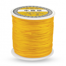 Sznurek Nylonowy do Robienia Bransoletek i Biżuterii, Satynowy, Pomarańczowy, 1mm, 70m/szpula (13WB27578)