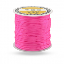Sznurek Nylonowy Satynowy, do Bransoletek Makramy i Biżuterii, Jasnokoralowy, 1mm, 70m/szpula, (13WB27580)
